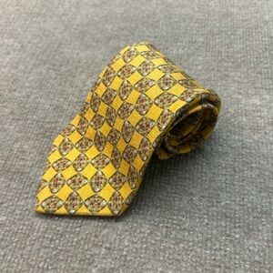 Yellow Patterned Men's Tie